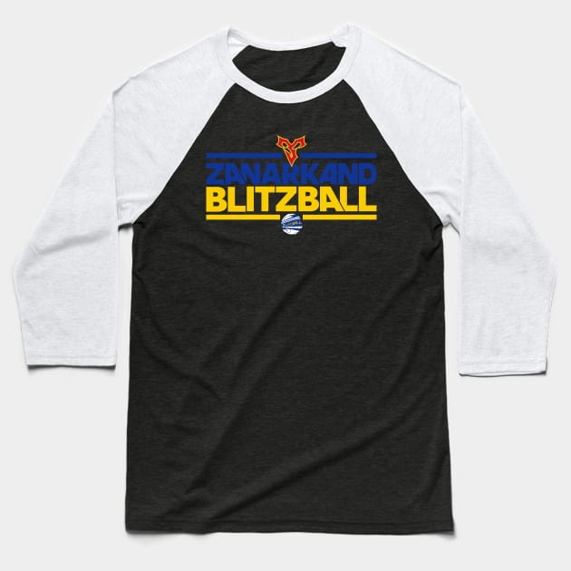 Zanarkand Blitzball (black BG) Baseball T-Shirt by Lionheartly